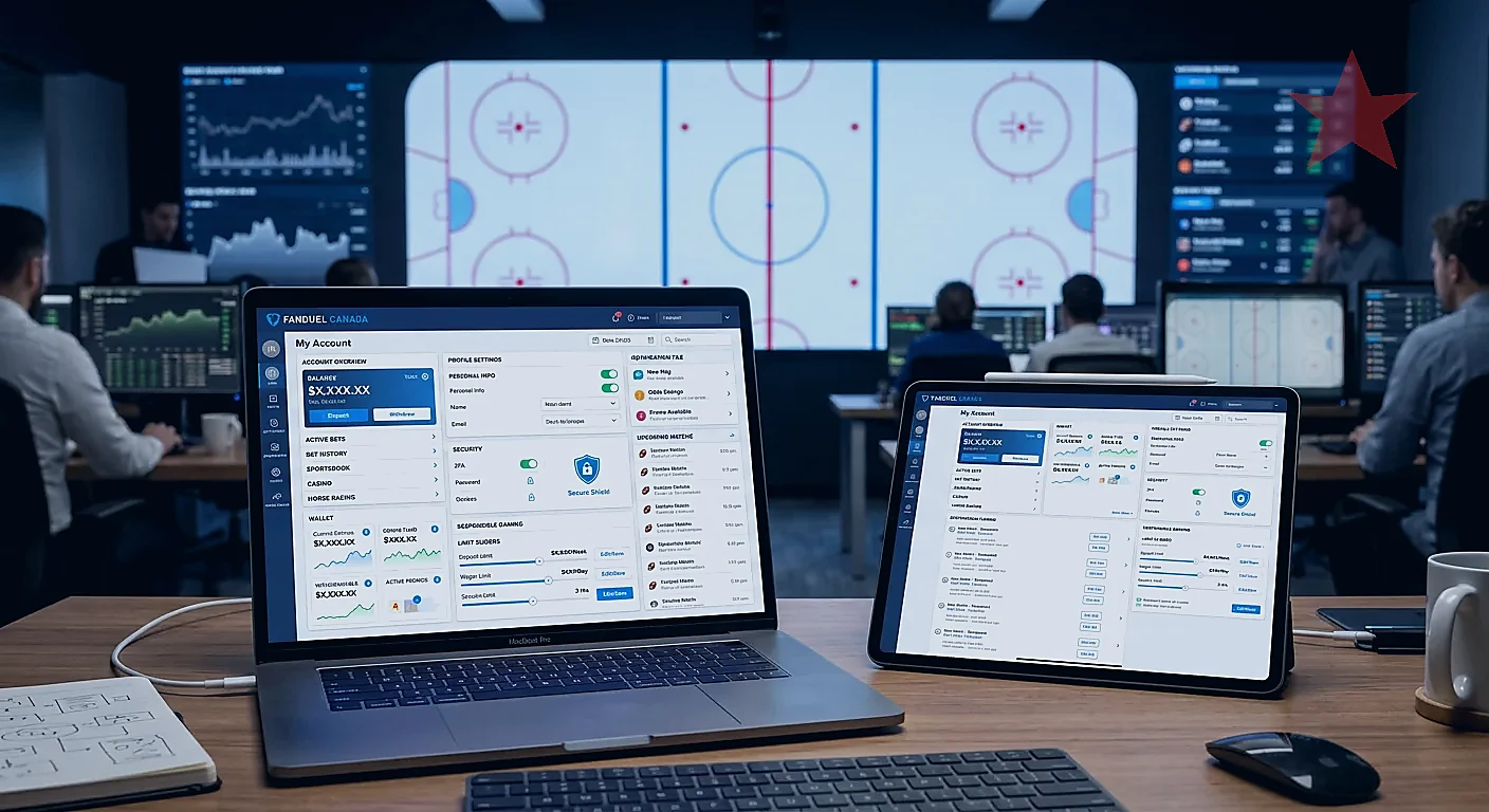fanduel login in account dashboard with wallet and settings